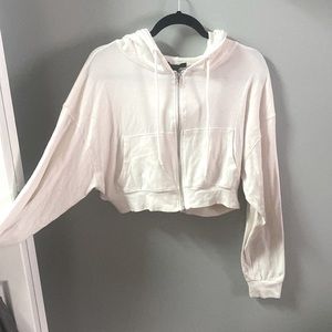 one black one white zip up jacket